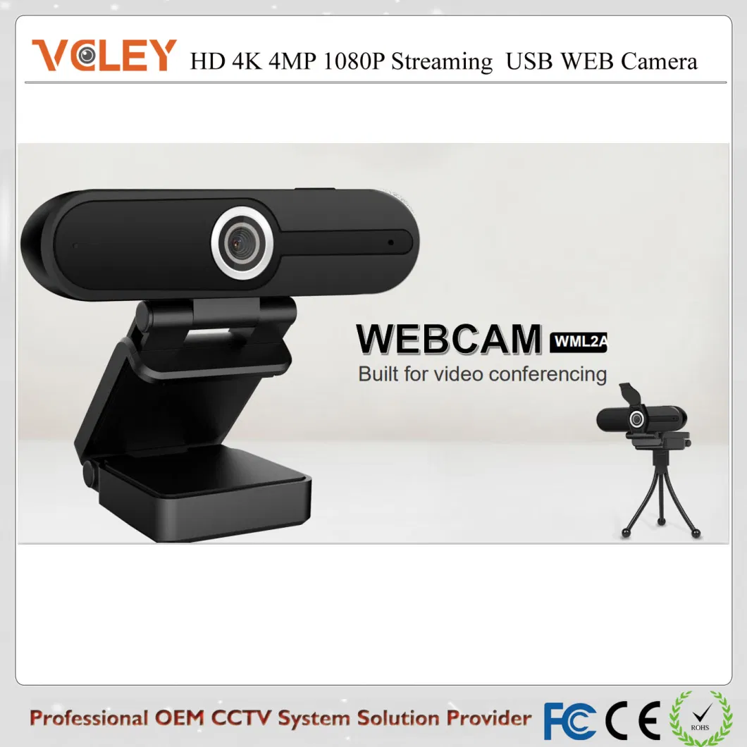 4K 8np Ultra HD Streaming Webcam Web Camera for Online Teaching, Live Broadcast, Video Conference, Video Chat, Recording and Streaming