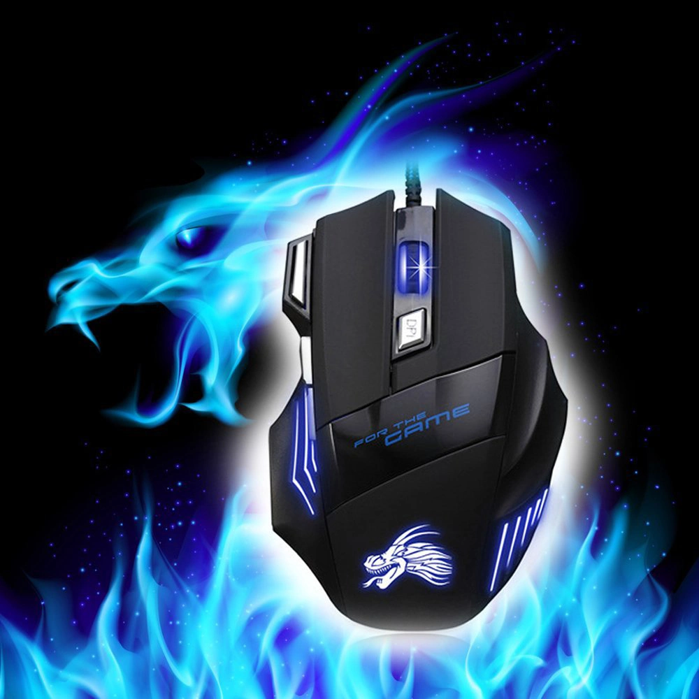 Wholesale Hot 5500dpi LED Optical USB Wired Gaming Mouse 7 Buttons for PC Mac