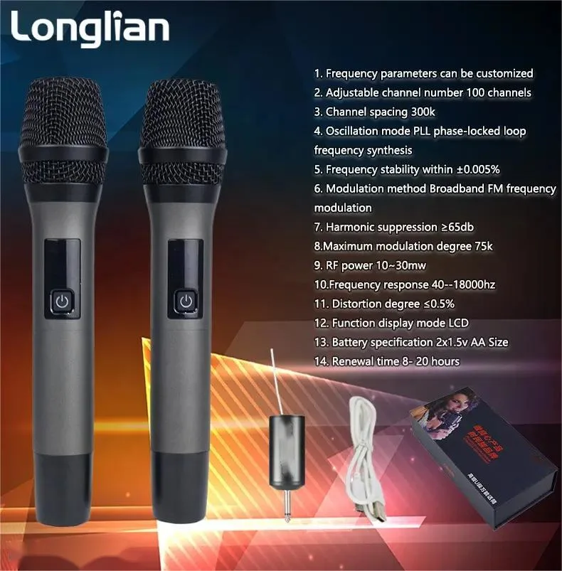 Karaoke Microphone Professional Microphone Speaker Consender Handheld Studio Microphone