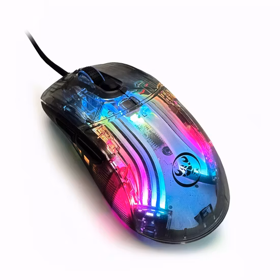 Computer Parts 7key Wired Transparent Gaming Mouse
