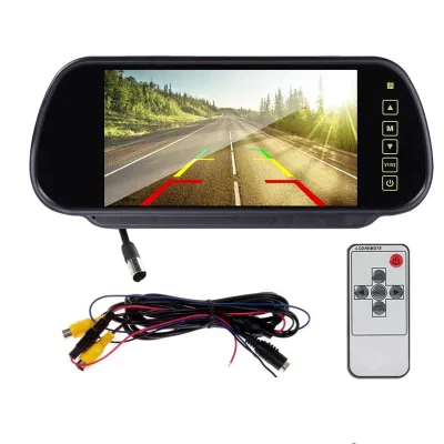 7 Inch Car Bus Truck TFT LCD Display Touch Button Screen Panel Rear View Mirror Monitor