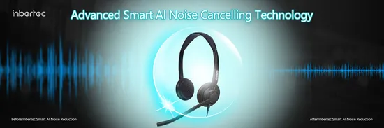 Ub815D Wideband Noise Cancelling Headsets Wired Headset for Call Center 