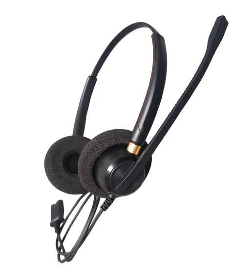 Call Center Computer USB Headset Business Wired Telephone Headset with Noise Cancellation Microphone and Adjsutable Metal Headband 